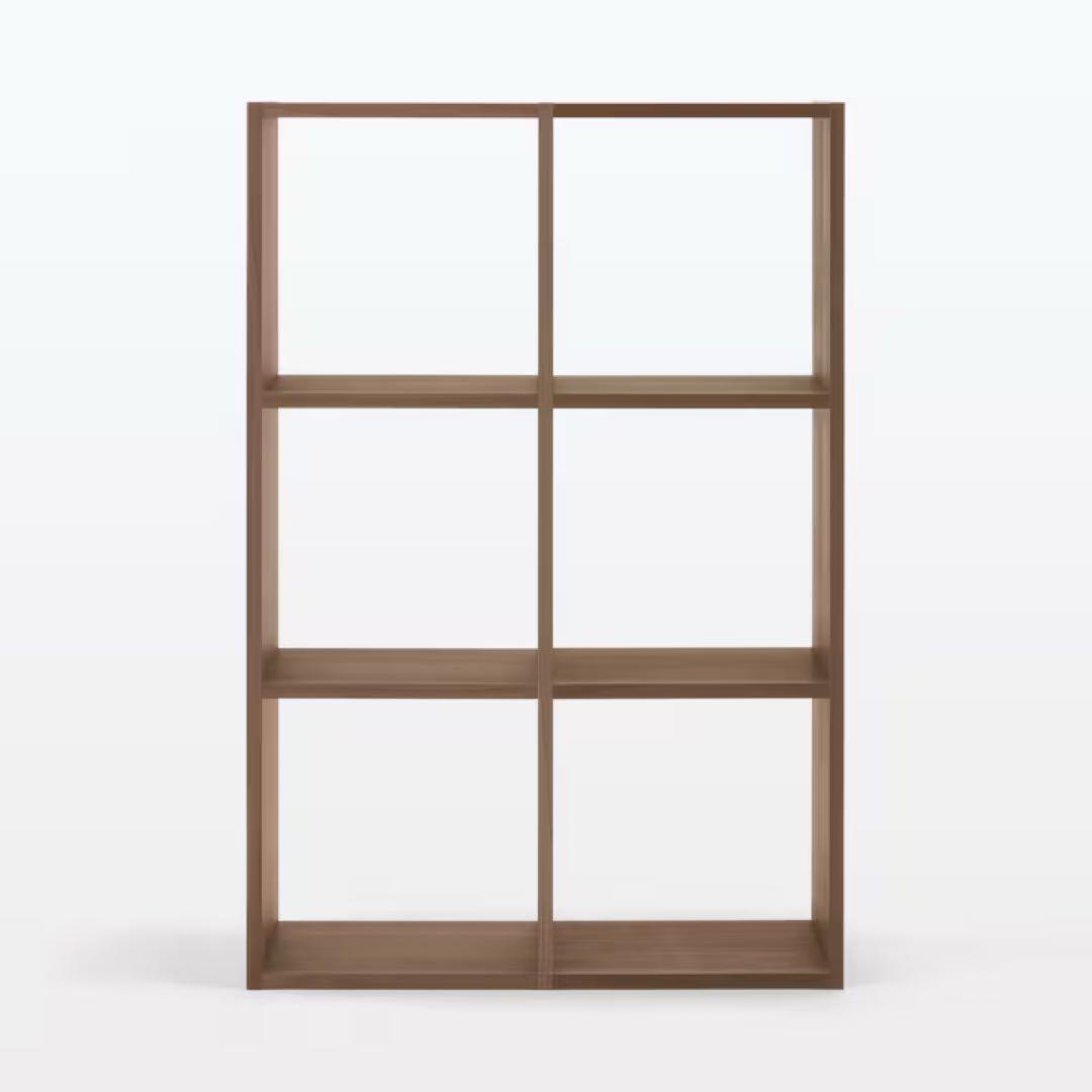 MUJI スタッキングシェルフ 3段 × 2列 ウォールナット セット