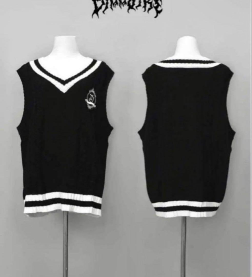 dimmoire 学園ニットベスト black