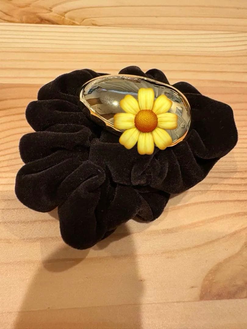 ＜LETICIA＞エッグ ベルベット シュシュDK.BROWN