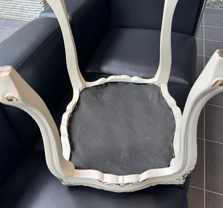 超美品　猫脚　スツール　ロココ　姫系　ファブリック　薔薇