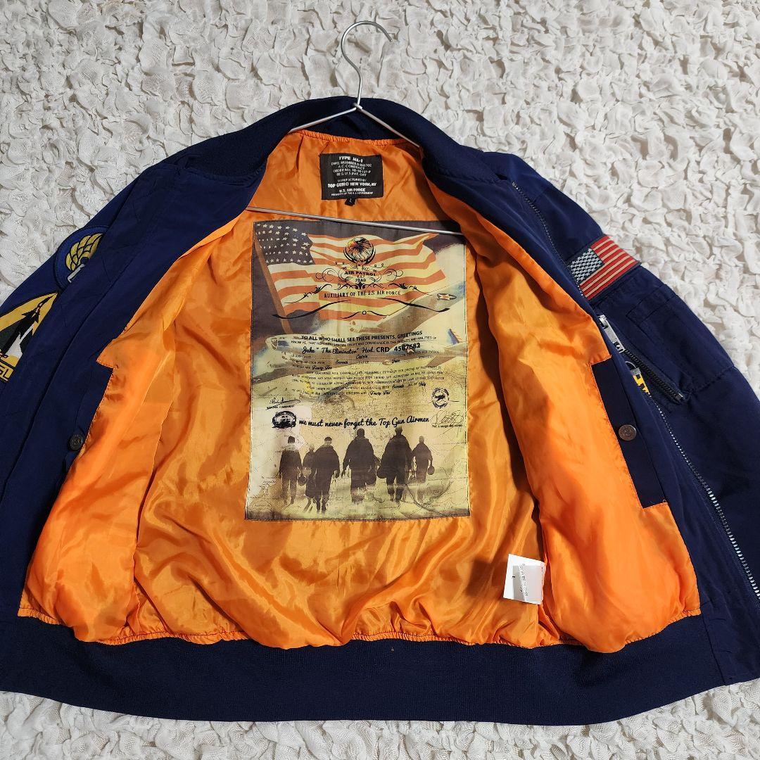 美品 トップガン 公式 アメリカ空軍 MA-1 フライトジャケット