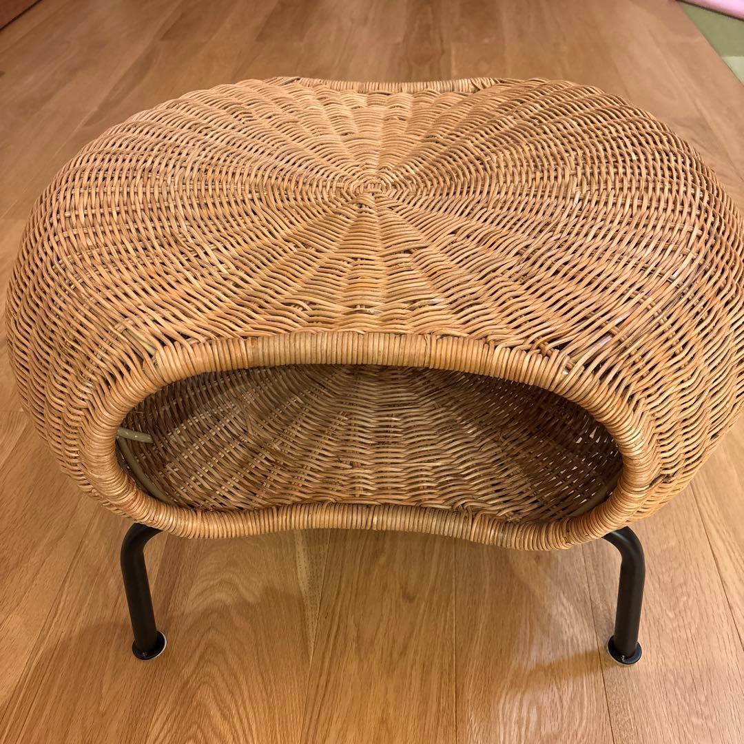 最終値下げIKEA GAMLEHULT ガムレフルト スツール 籐 オットマン