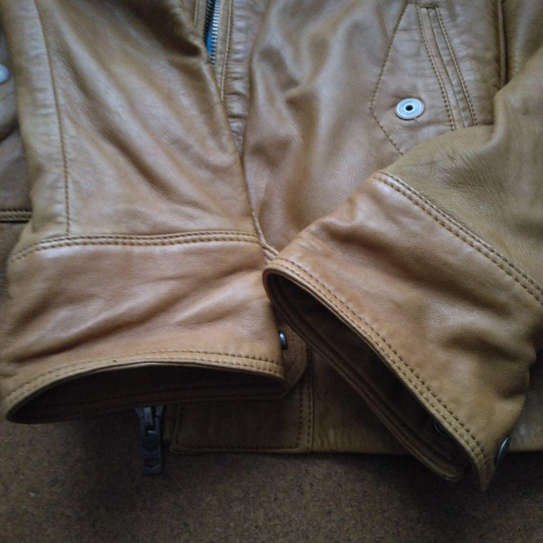DIESELメンズ 明るめブラウン 羊革ジャケット L