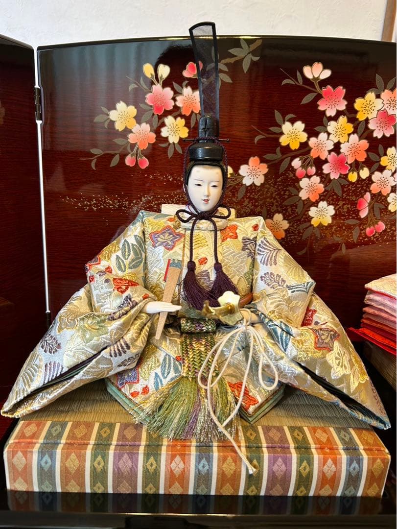 3段雛人形　西陣金襴　小野隆山作　送料込み