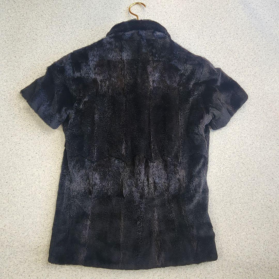 【極美品】FENDI ミンク ファー 毛皮 シャツ シェルボタン イタリア製