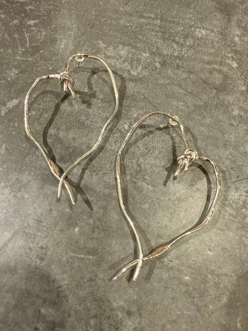 NOEUDUヌゥユゥラブビッグハートピアス Lien シルバー神崎恵滝沢眞規子