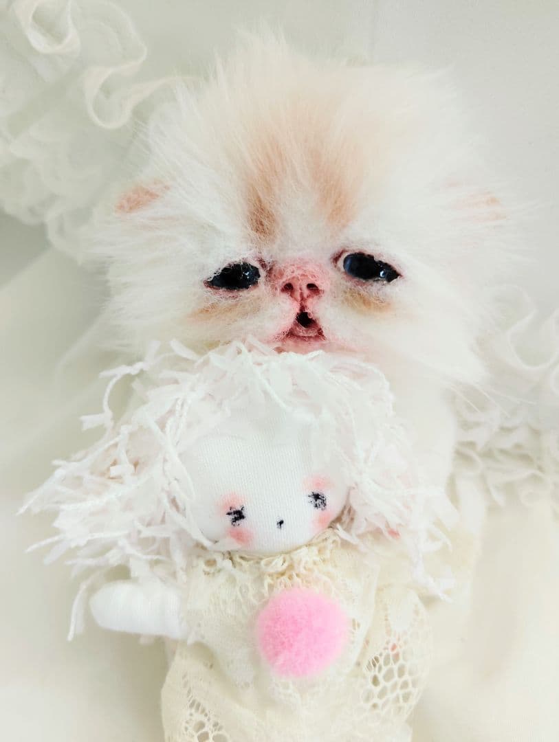 生後10日♡子猫ちゃんと♡ミーナちゃん♡アートドール♡ぬいぐるみ♡