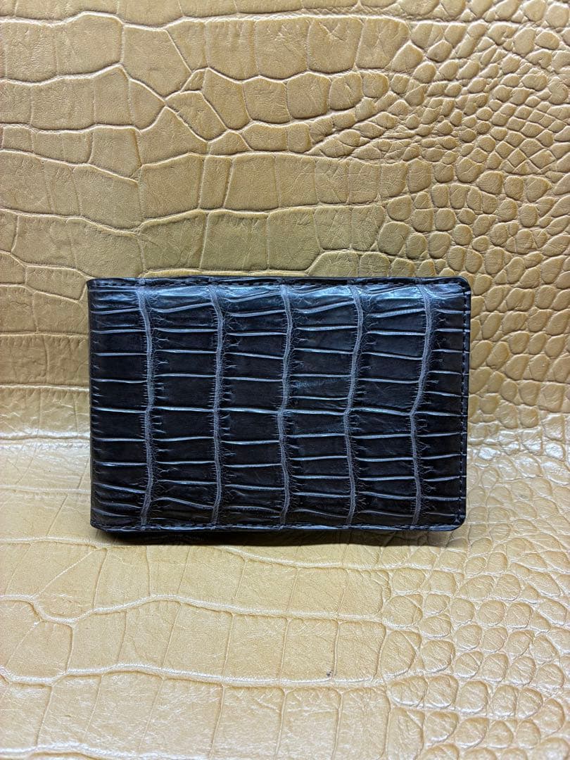 7senseクロコダイル・ポロサス・パスケース＆名刺入れ(カードケース)/チョコ