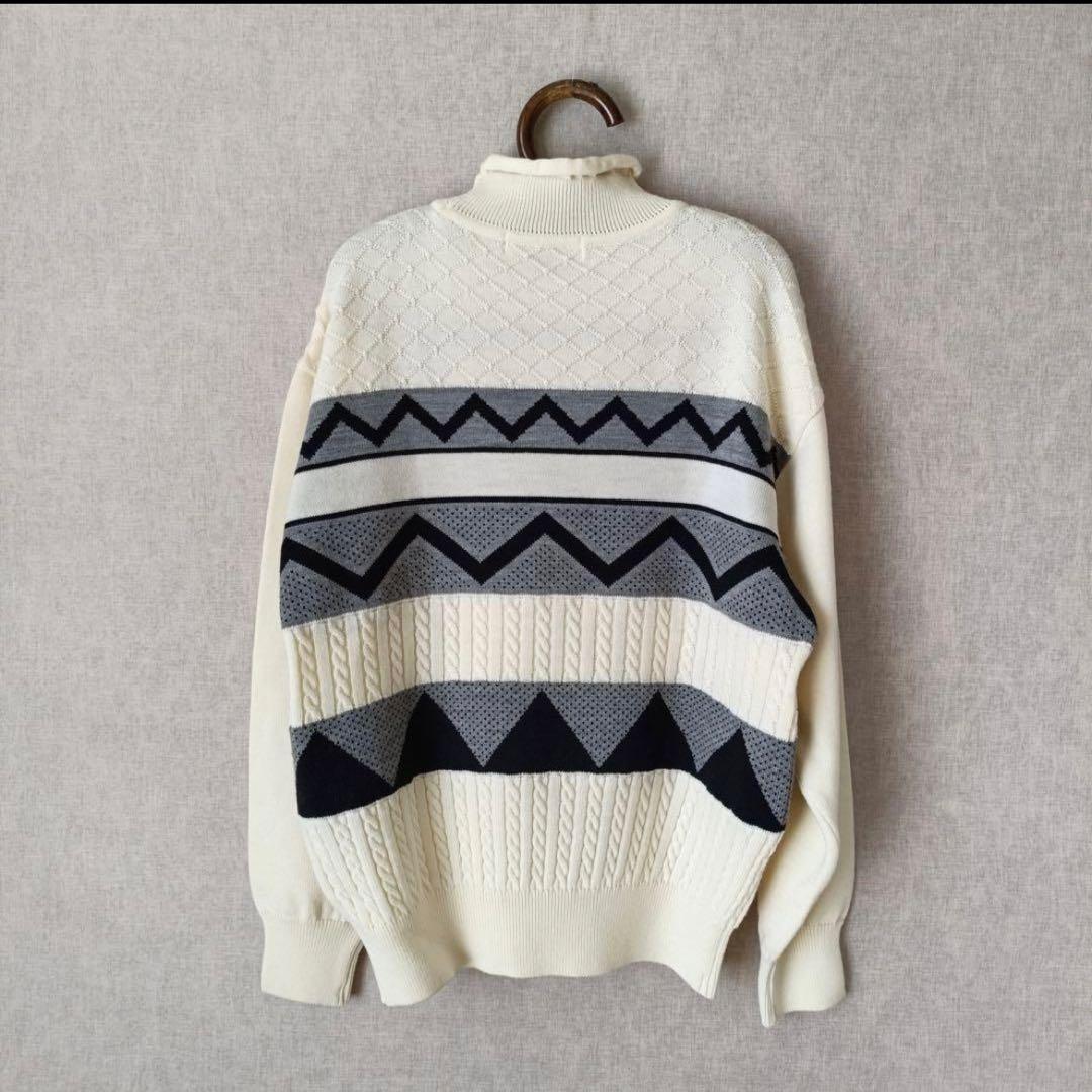 バレンシアガ　セーター　BALENCIAGA タートルネック　ホワイト　ゴルフ