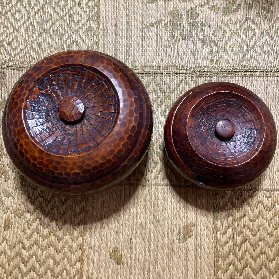 栗の木　おひつ　蓋付き椀　２個セット