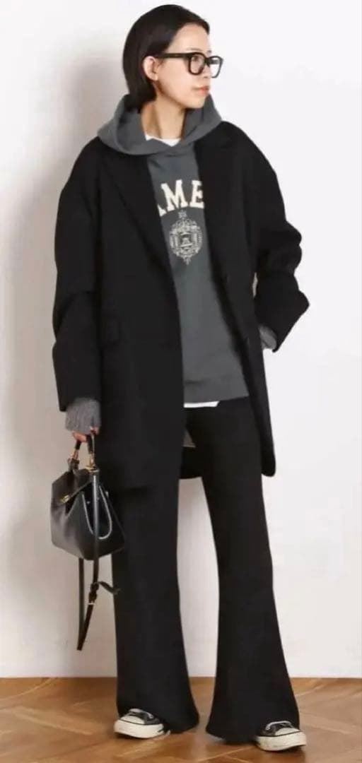 25AW AP STUDIO オーバーサイズ ジャケットコート　36 ブラック