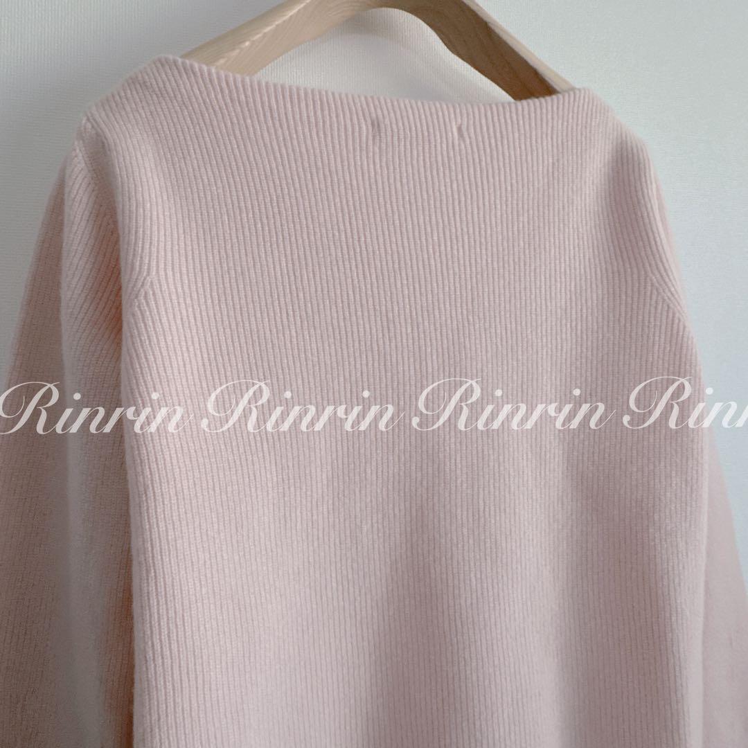 ANAYI 紡毛片畦ボートネックプルオーバー 38