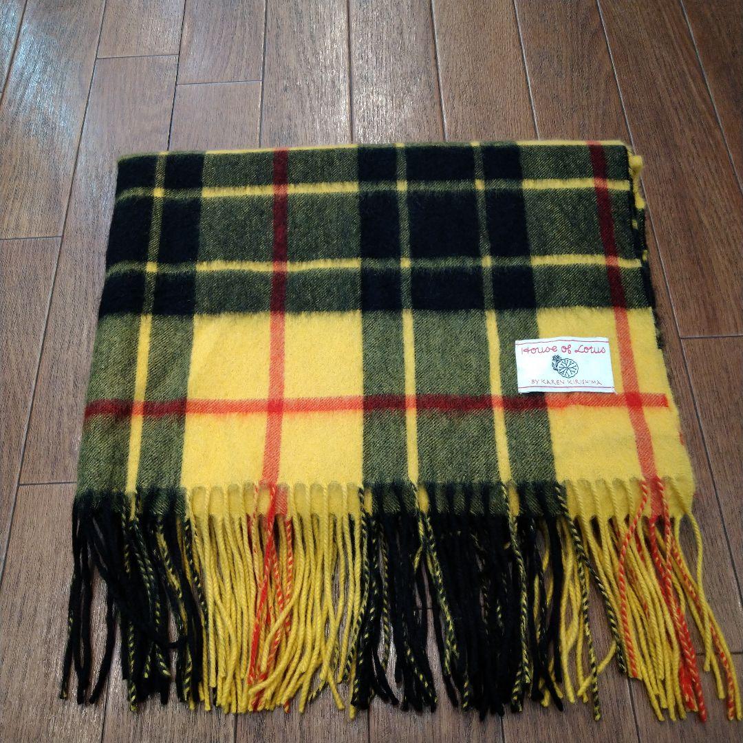 HOUSE OF LOTUS カシミヤ100% 大判マフラー