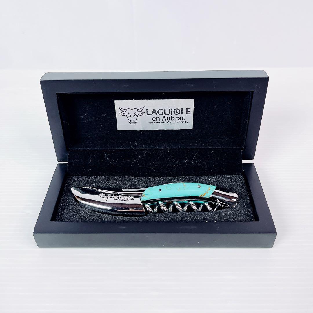 美品 LAGUIOLE ラギオール　アン　オブラック　ターコイズ　ソムリエナイフ