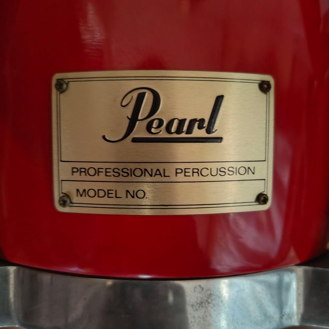 Pearl ボンゴ 赤 スタンド付き