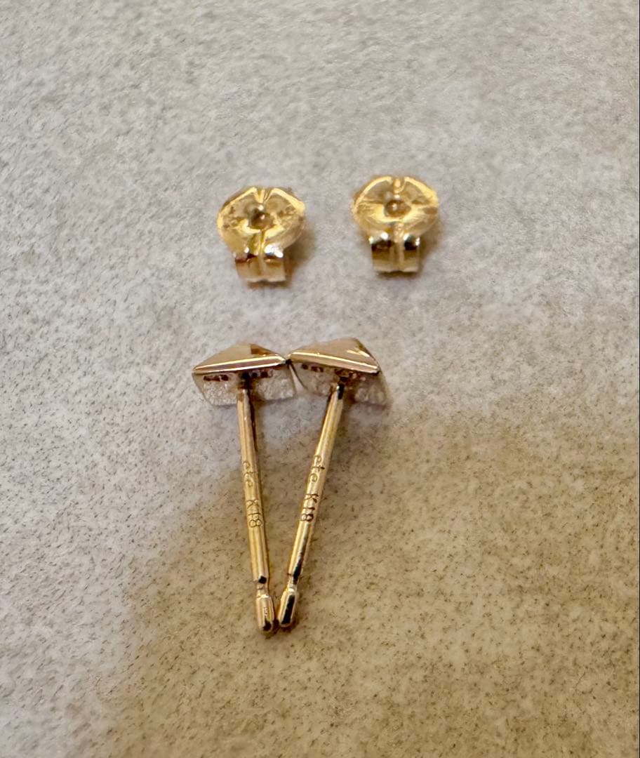 ete ピアス スタッズ k18 925 イエローゴールド エテ