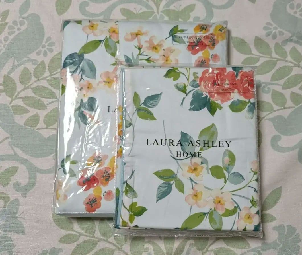 ローラアシュレイ　ダブルサイズ　掛け布団カバー　ピロケース