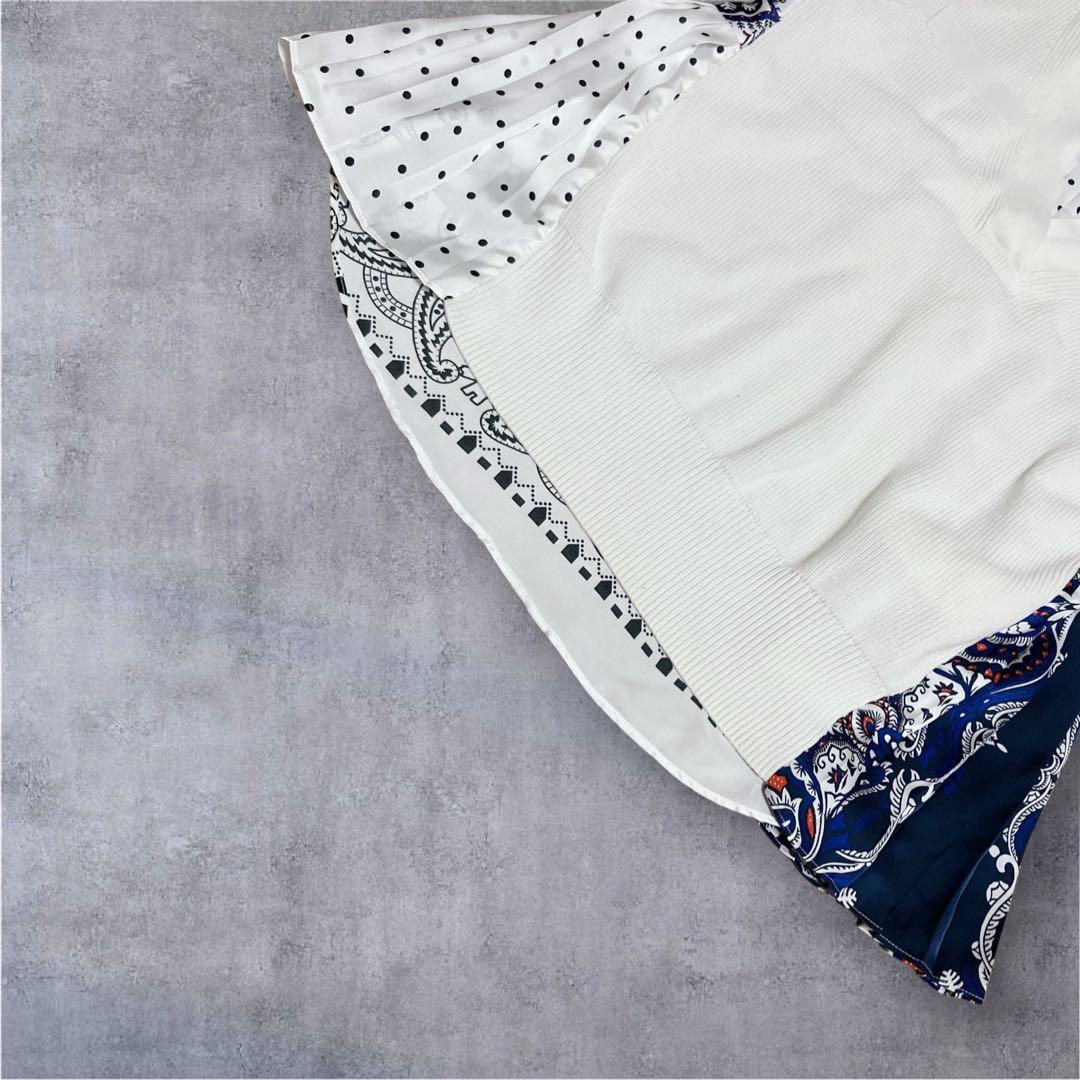 ✨人気✨　sacai　アーカイブプリントミックスニットプルオーバー　サイズ1