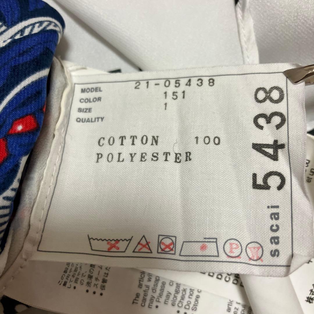 ✨人気✨　sacai　アーカイブプリントミックスニットプルオーバー　サイズ1