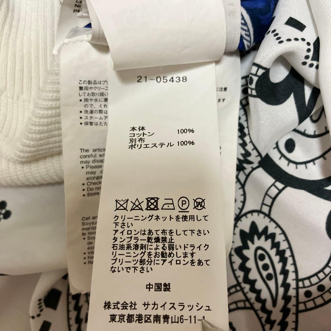 ✨人気✨　sacai　アーカイブプリントミックスニットプルオーバー　サイズ1