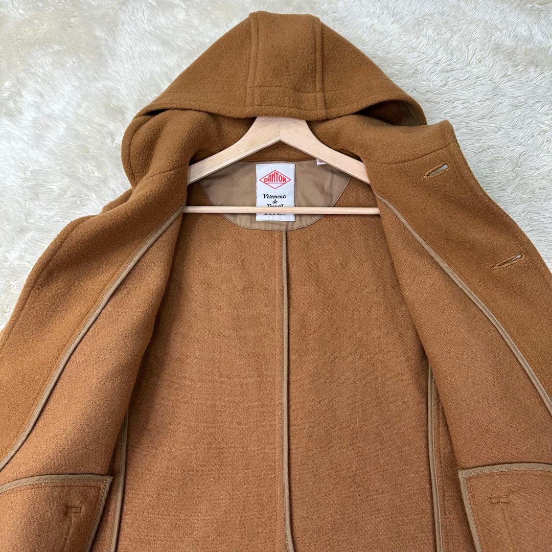 ✨希少✨大きいサイズ ダントン ウールモッサ フード付 コート キャメル 2XL
