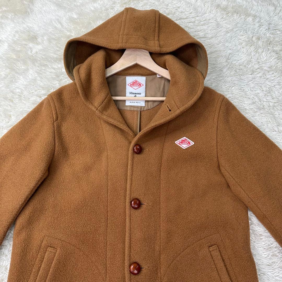 ✨希少✨大きいサイズ ダントン ウールモッサ フード付 コート キャメル 2XL