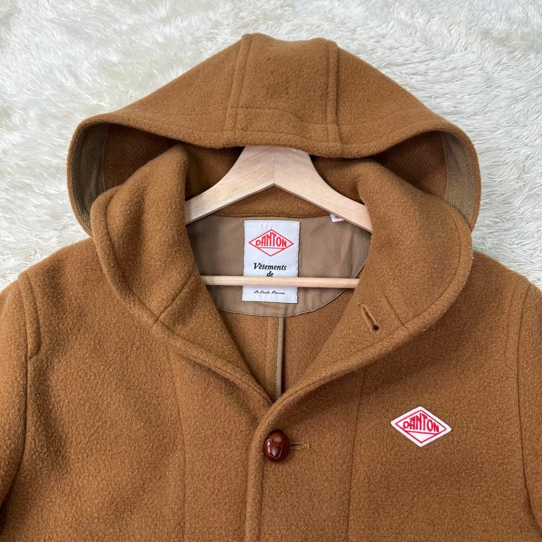 ✨希少✨大きいサイズ ダントン ウールモッサ フード付 コート キャメル 2XL