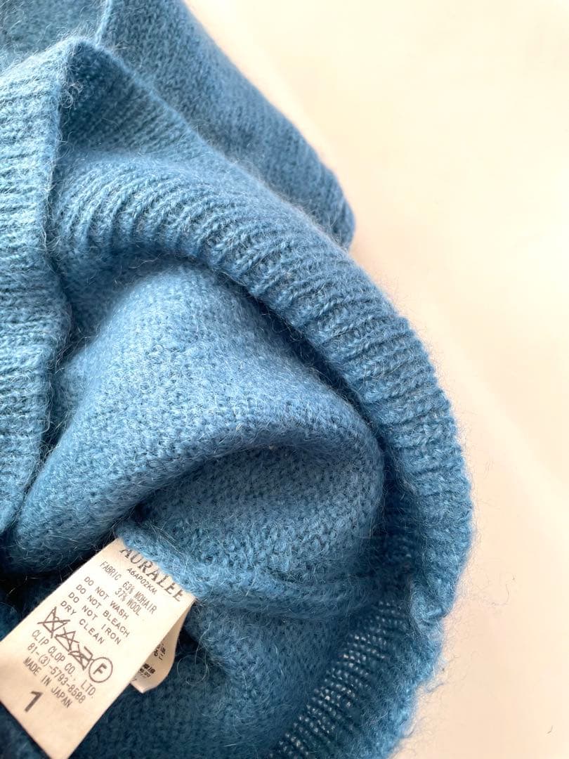 ピナプ様　AURALEE クルーネック モヘアセーター ブルー