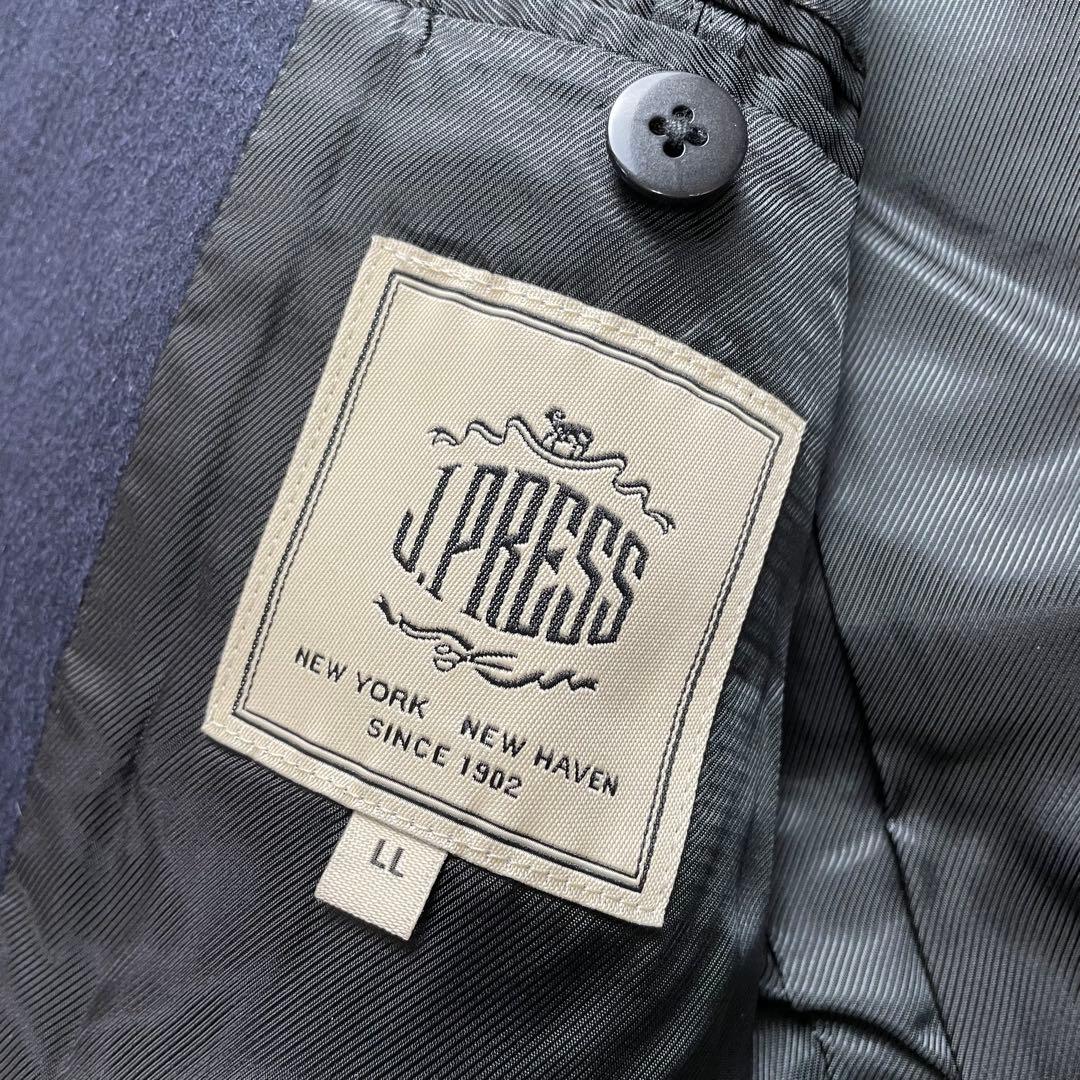 美品✨希少XL✨J.PRESS カシミヤロングステンカラーコート 近年 濃紺LL