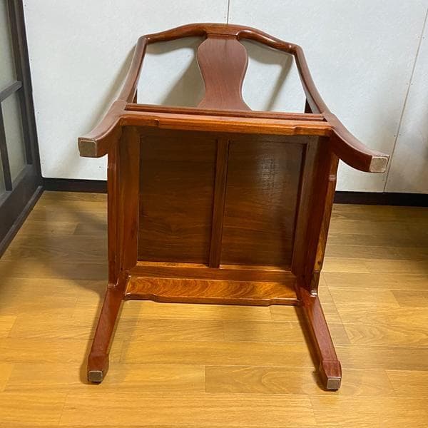 Y①高級 花梨？ 中国椅子 インテリア 家具 木製 アンティーク ひじ掛け 椅子