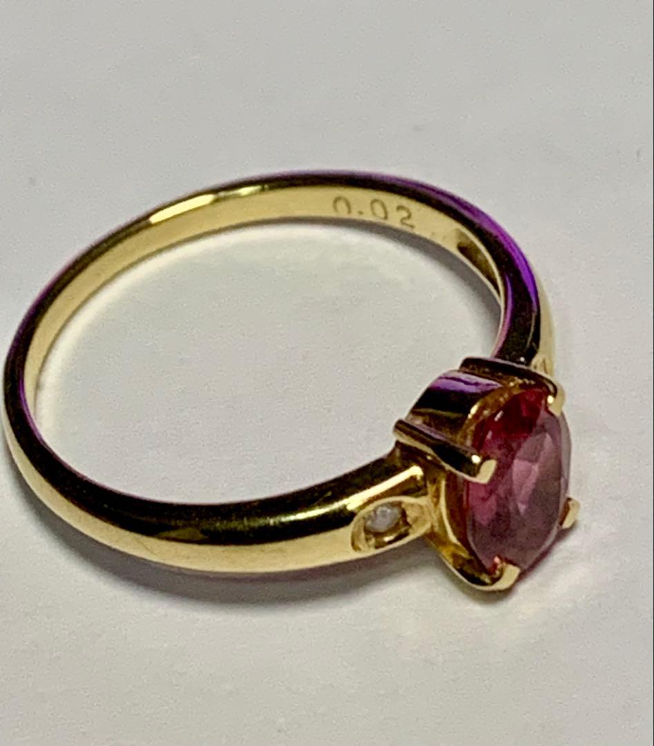 maro  K18 TASAKI ピンクトルマリン ダイヤモンドリング