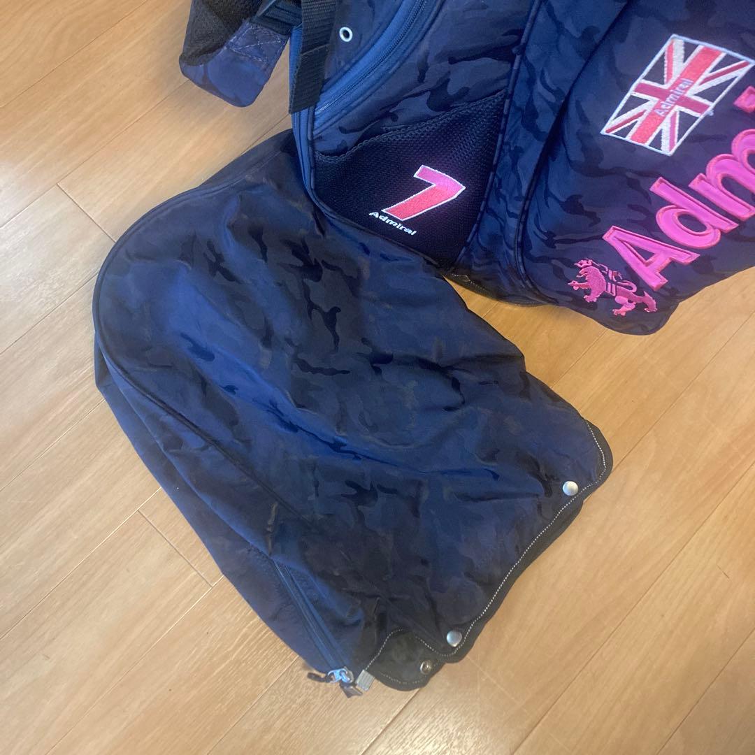 【美品】ゴルフキャディバッグ　Admiral 超軽量　カモフラ柄