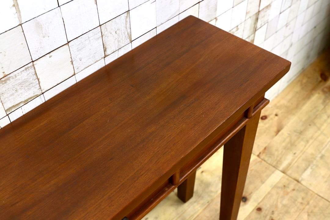 GMIK392○アジアン コンソールテーブル 飾り台 無垢 木製 花台 アンテ