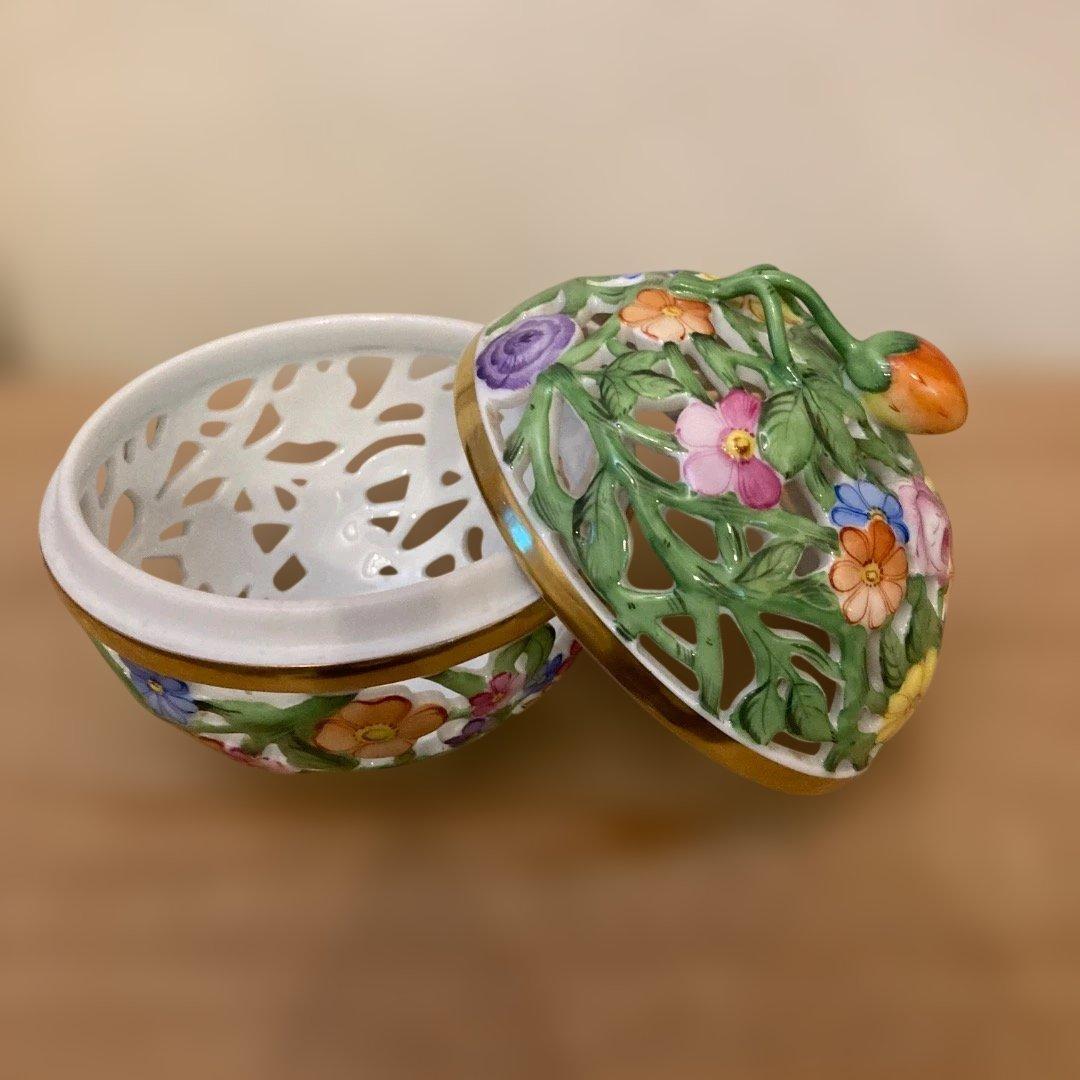 HEREND ヘレンド ファンタジーシリーズ 透かしボンボニエール