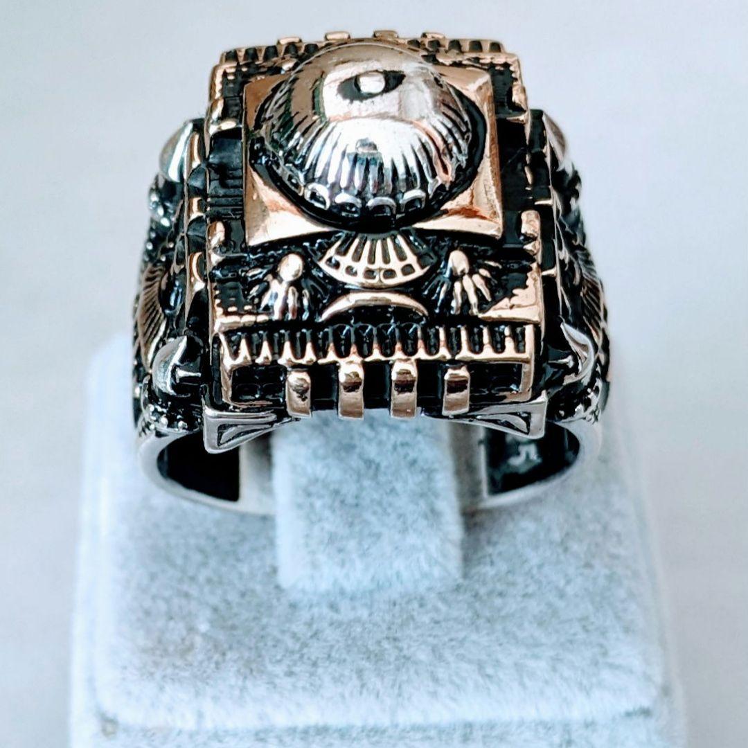 ✱NEW✱トルコ製 ハンドメイドメンズリング シルバー925 (ブルーモスク)