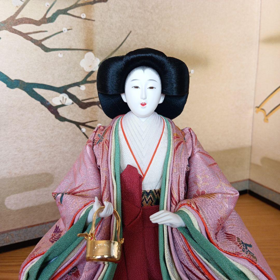 京雛人形 三人官女 ☆豪華京錦織仕上☆