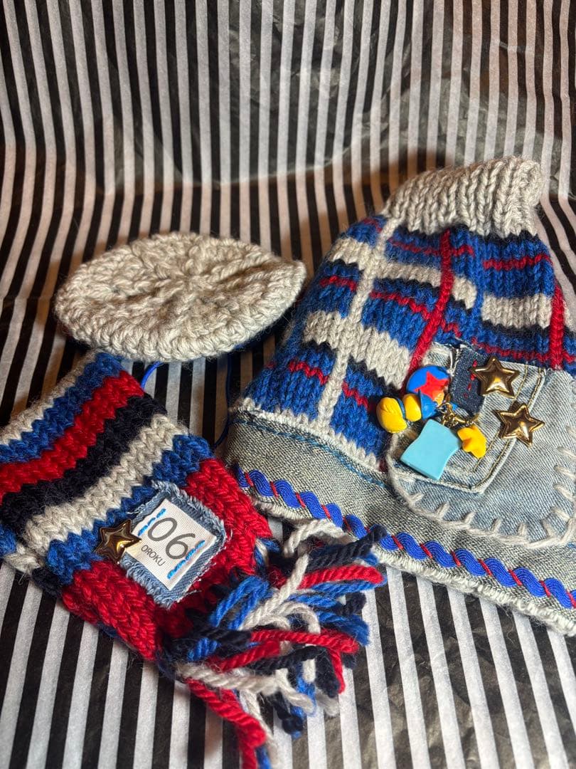 57◆ アーガイルデニムニット【OROKU】　パピリーヒルズ