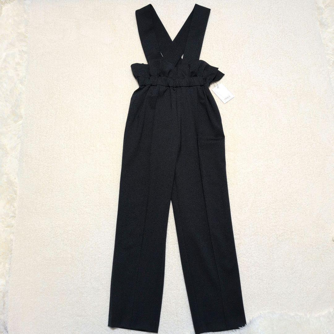 未使用タグ付✦OHGA サロペット M センタープレス テーパード 3way