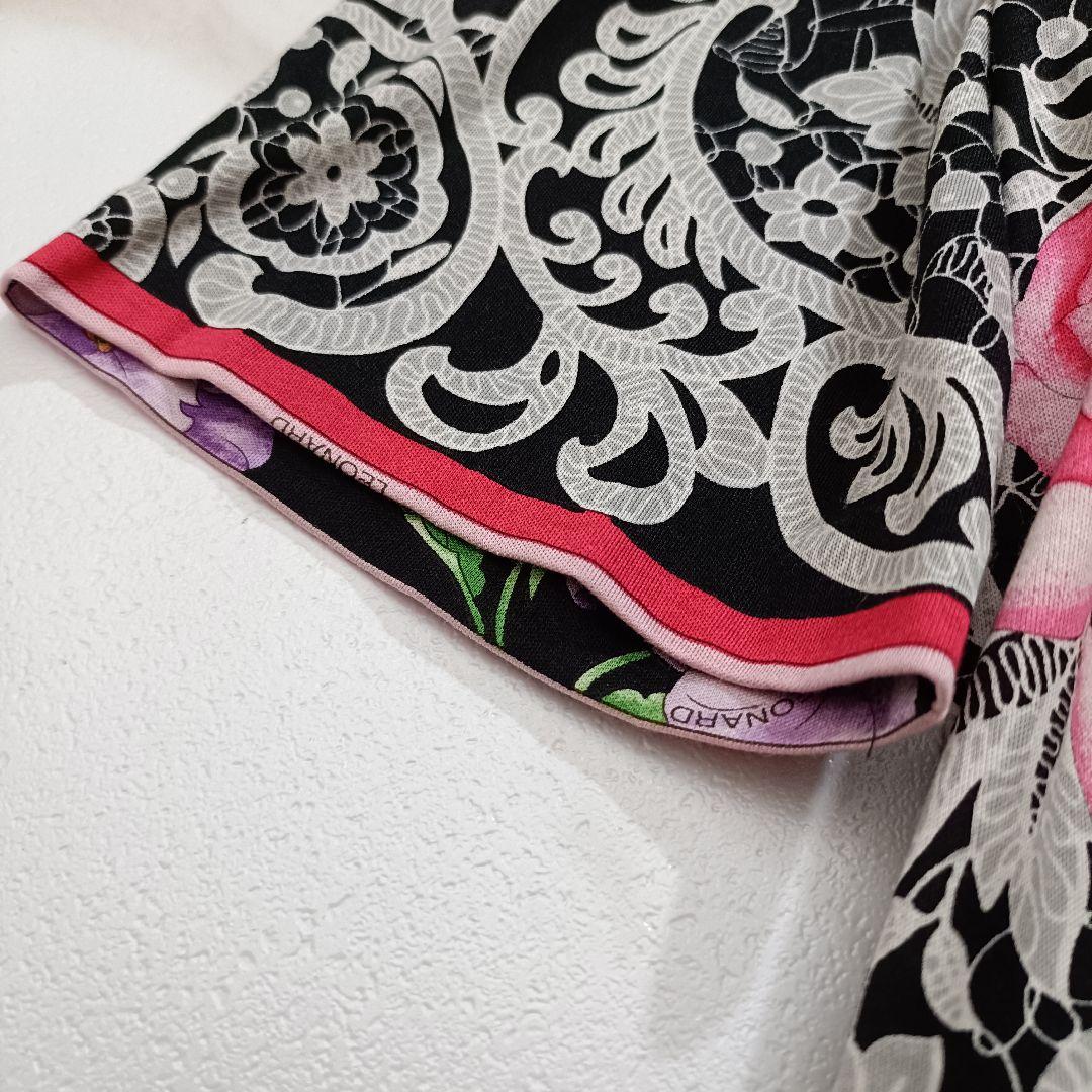 【未使用級✨️】レオナール ブラウスジャケット トリム 総柄