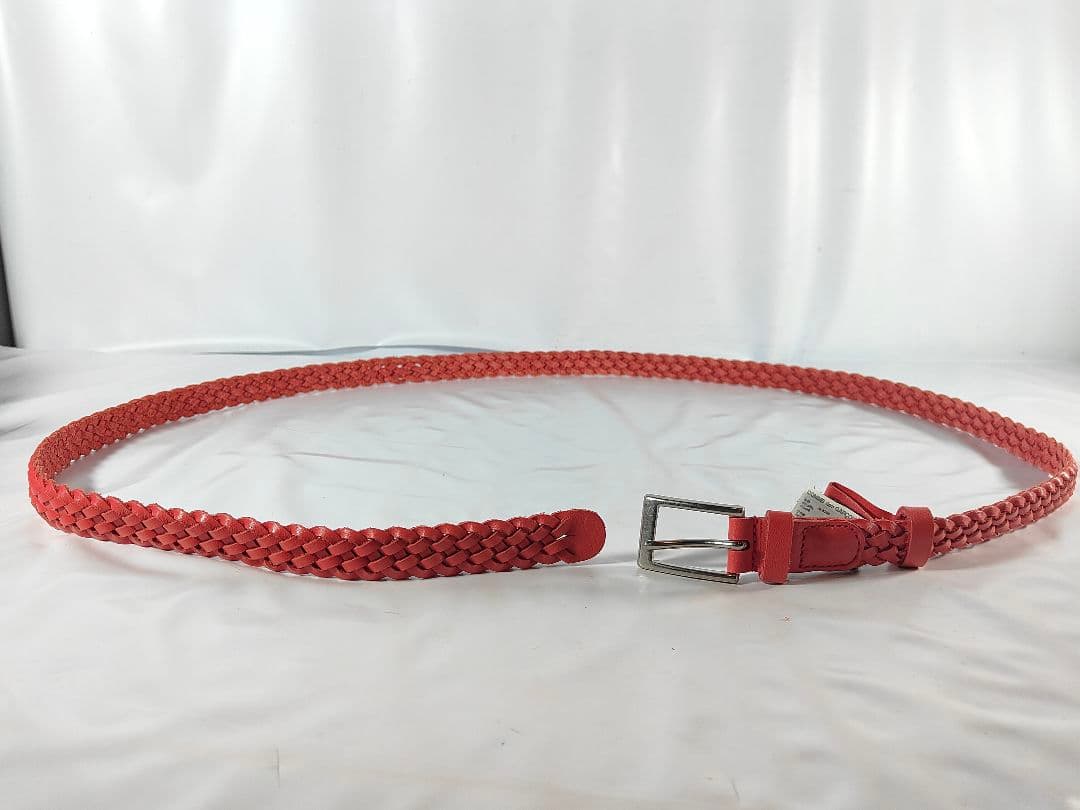 【美品】JUNYA WATANABE CDG　高級編込みドレスベルト　本革正規品