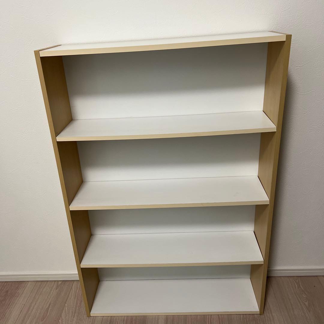 ホワイト 4段本棚