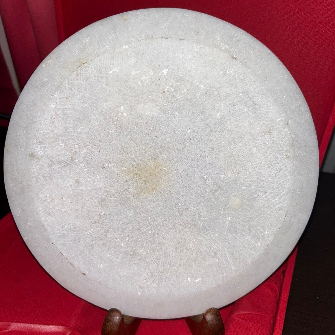 インド工芸品 大理石象嵌細工 飾り皿