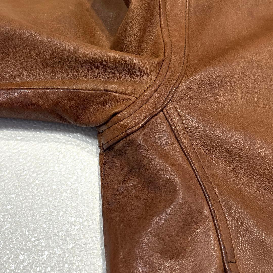 【メンズL】HARE ハレ　レザージャケット　ライダース　バンドカラー　ラム