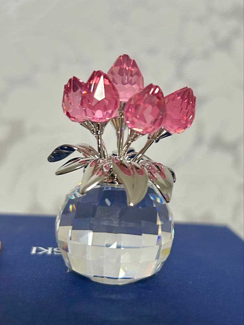 Swarovski スワロフスキー チューリップ Rose 置物