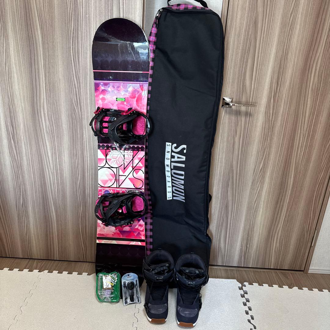 SALOMON スノーボード ビンディング ブーツ ケース 4点セット ピンク