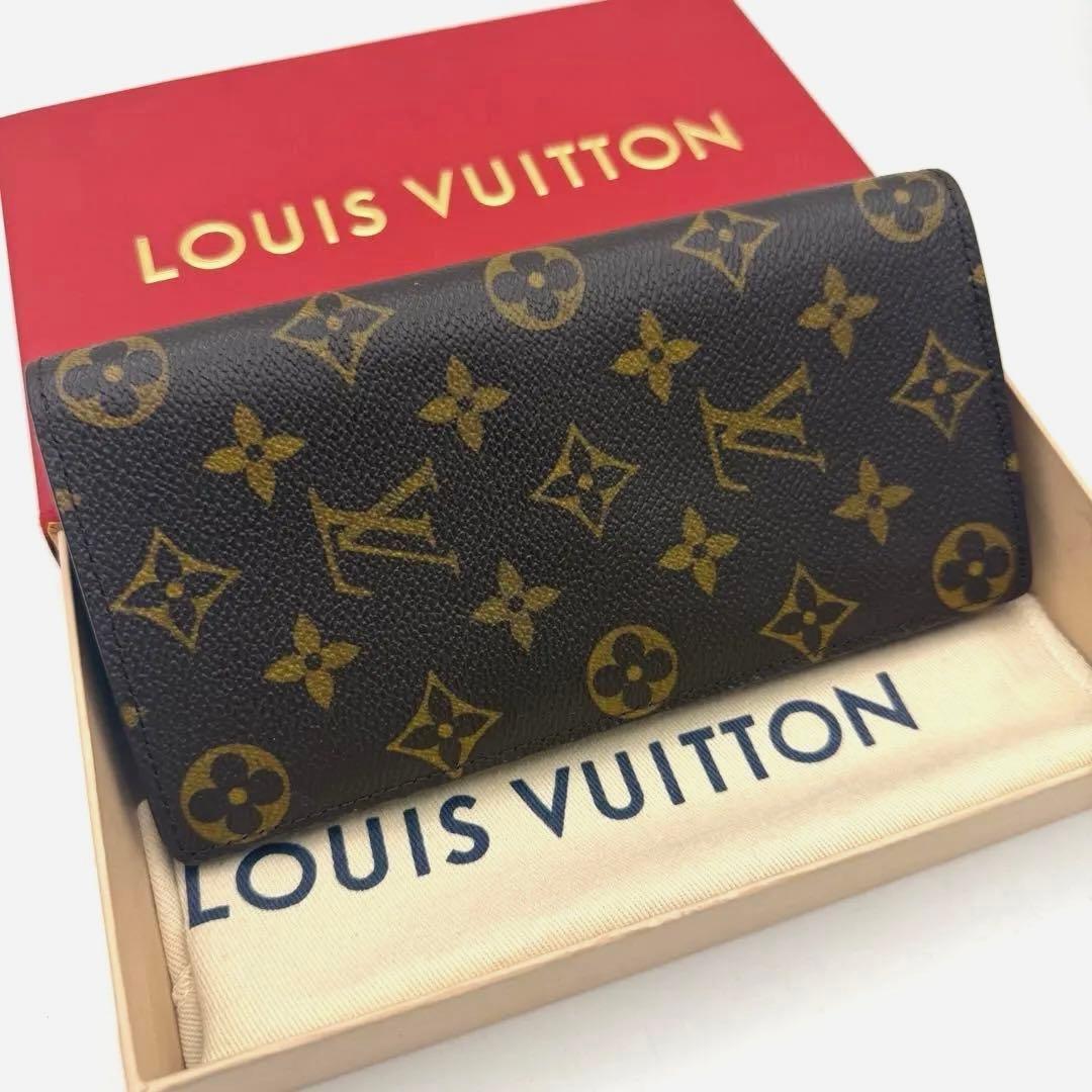 【新品近い】ルイヴィトンモノグラムポルトフォイユブラザ長財布