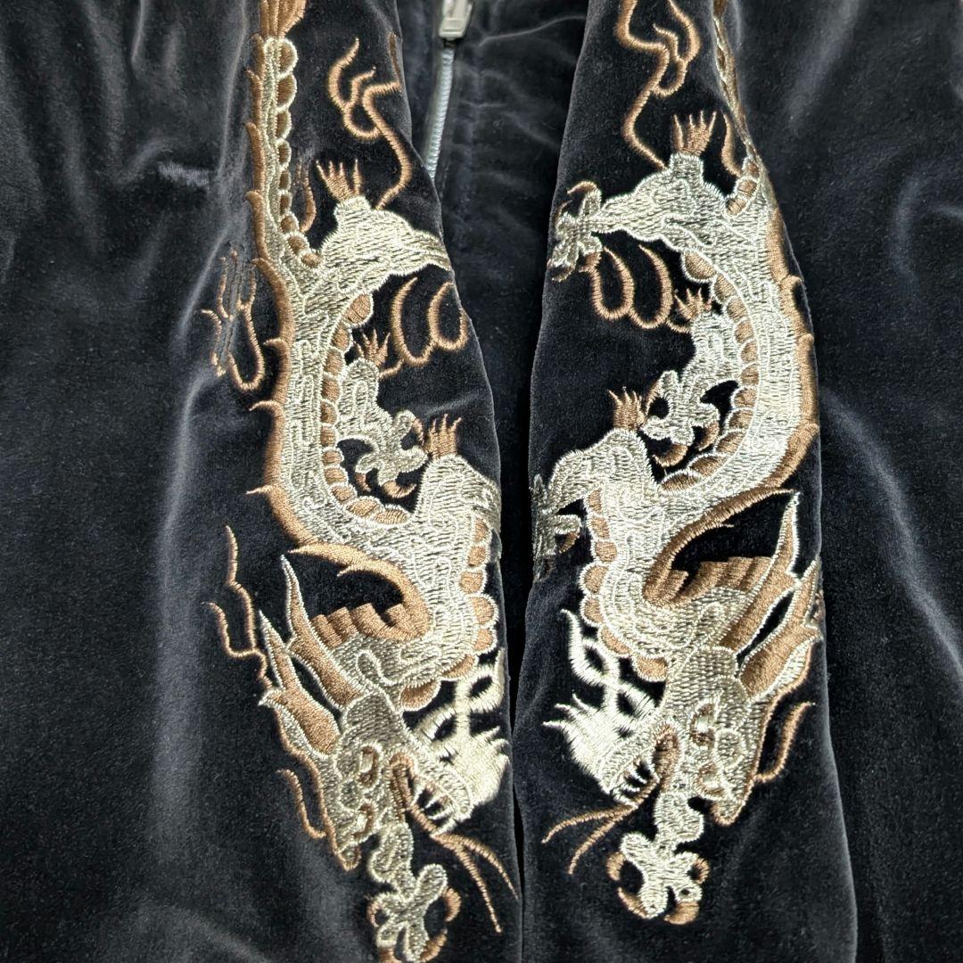 90s 別珍 スカジャン 虎 鷹 東洋エンタープライズ リバーシブル