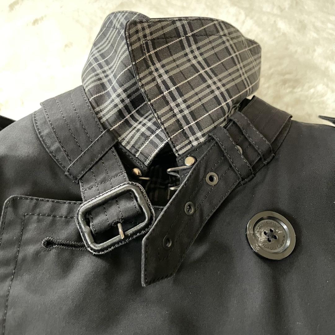 バーバリーブラックレーベル✨トレンチコート ノバチェック ライナー ブラック M