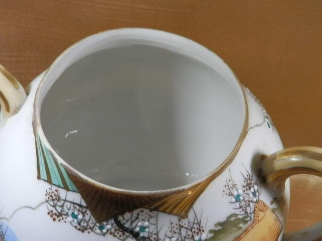 廣瀬特製　シュガ―ポット　たぶん明治期　径17.5cm 高さ15.5cm