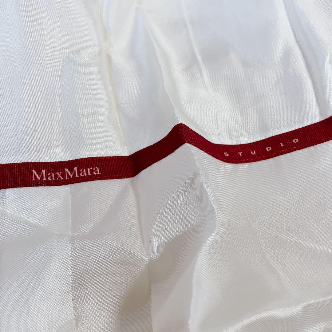 美品　マックスマーラ　ステュディオ　ウール　ダッフルコート　ホワイト　42